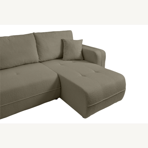 Oreo U Narożnik wypoczynkowy  Komfortowy narożnik wypoczynkowy z funkcją spania i pojemnikiem na pościel Tkanina Quelle 16